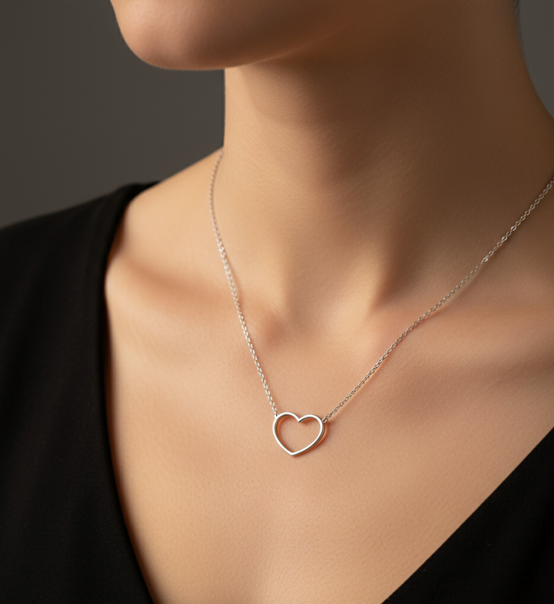 Collana in Oro Bianco Cuore 985573