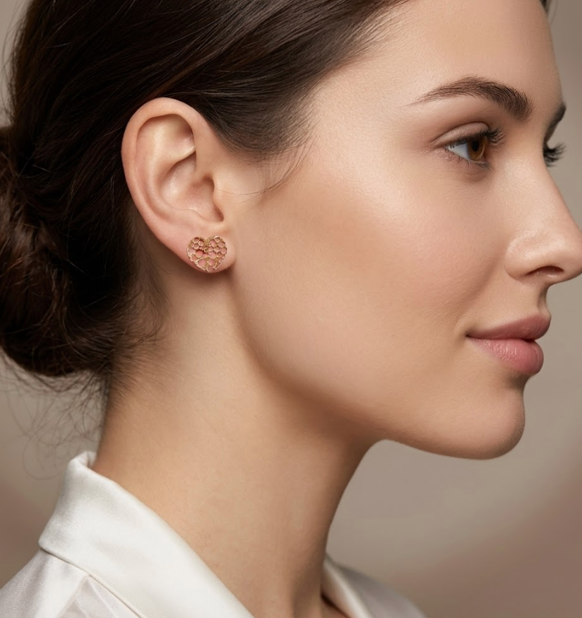 Orecchini in Oro Cuore Traforato 963204