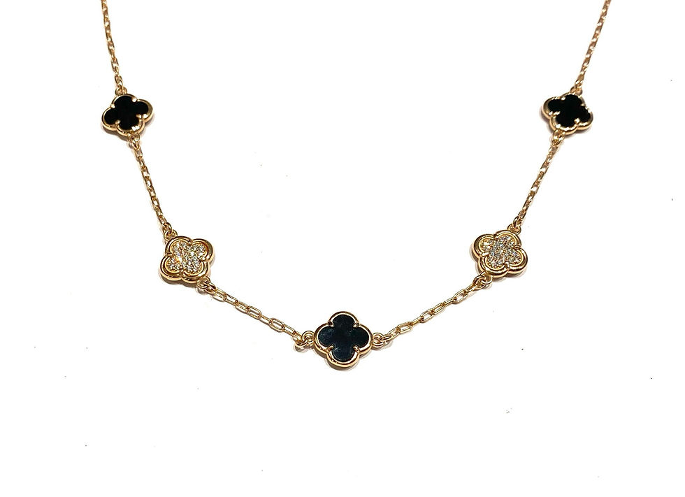 Collana Fiori onice e e pietre Lucos Preziosi 1008966