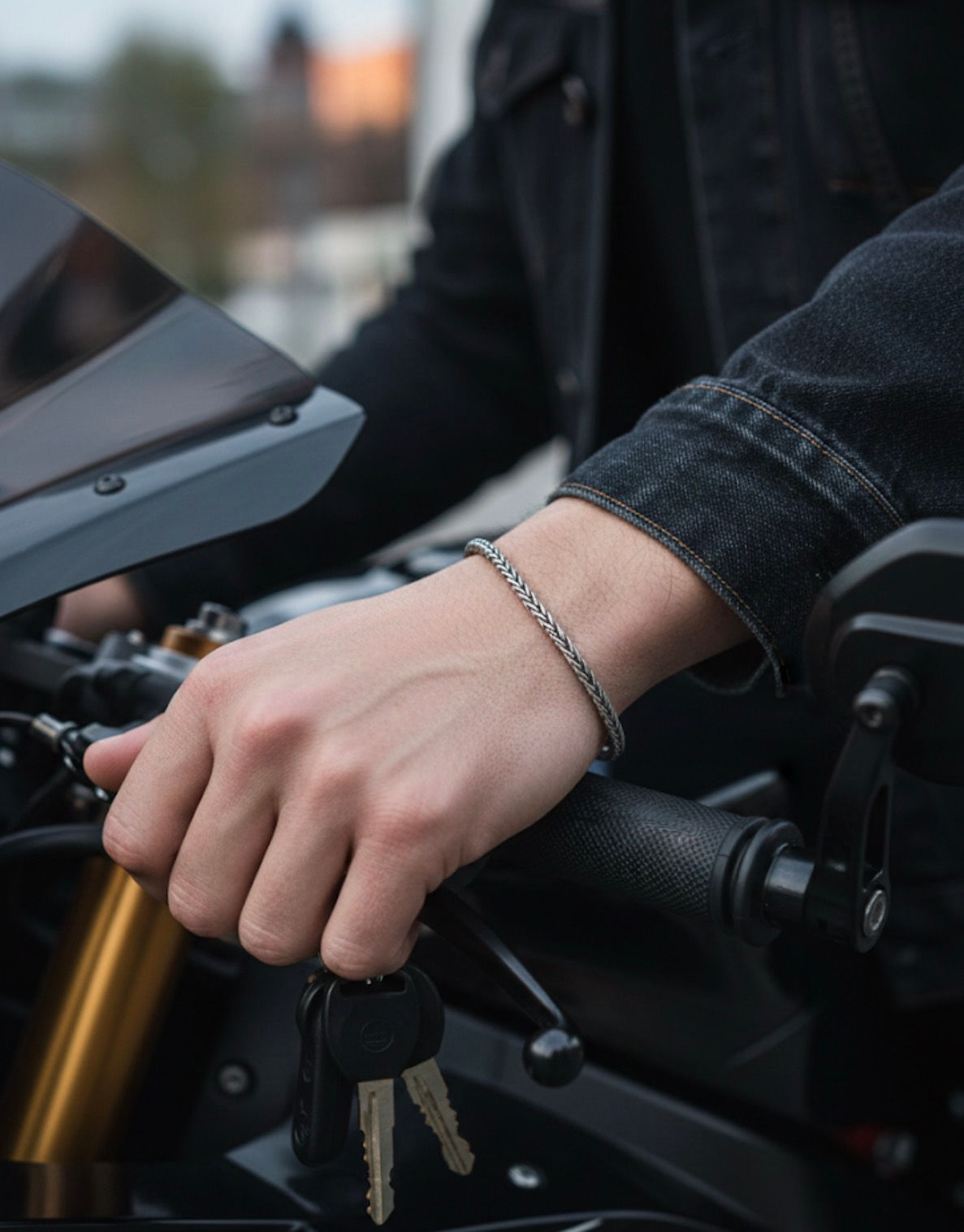 Bracciale argento brunito opaco  944687