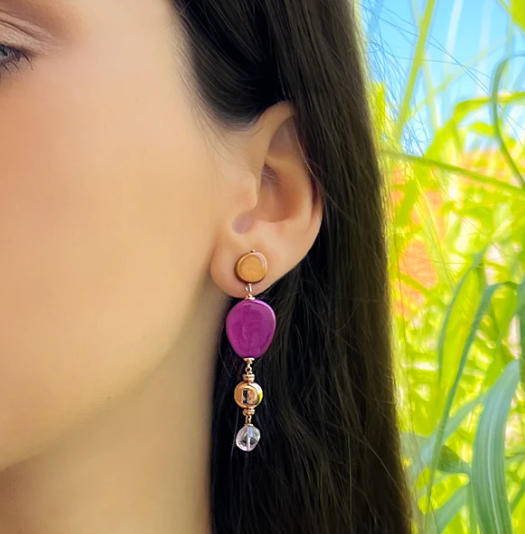 Orecchini Pebble Rosso Prezioso