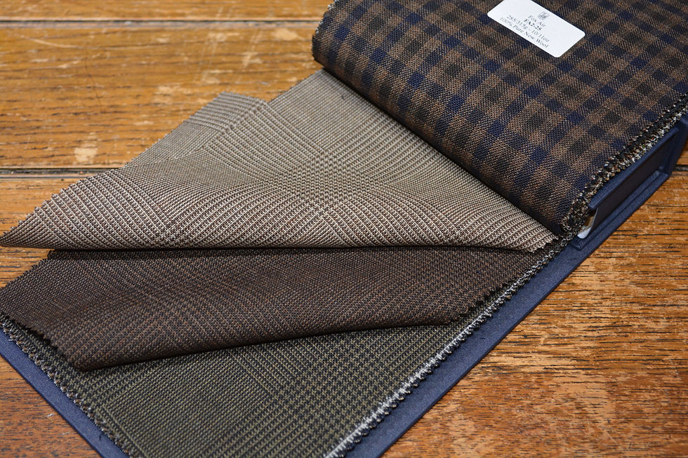 FOX BROTHERS「FOX AIR」のピンチェック柄生地
