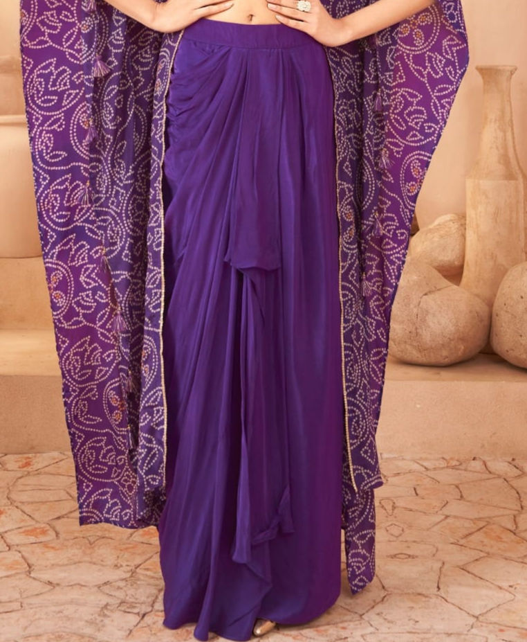 Thumbnail: Purple Skirt Jacket Style Outfit (M)