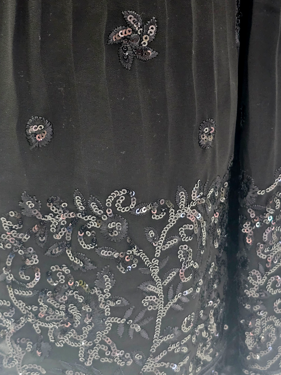 Thumbnail: Black Sequin Dress (XL)