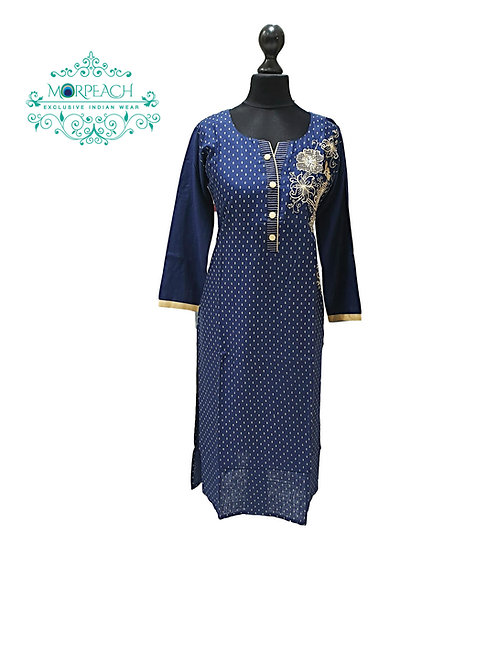 Blue And Beige Kurti (7XL)