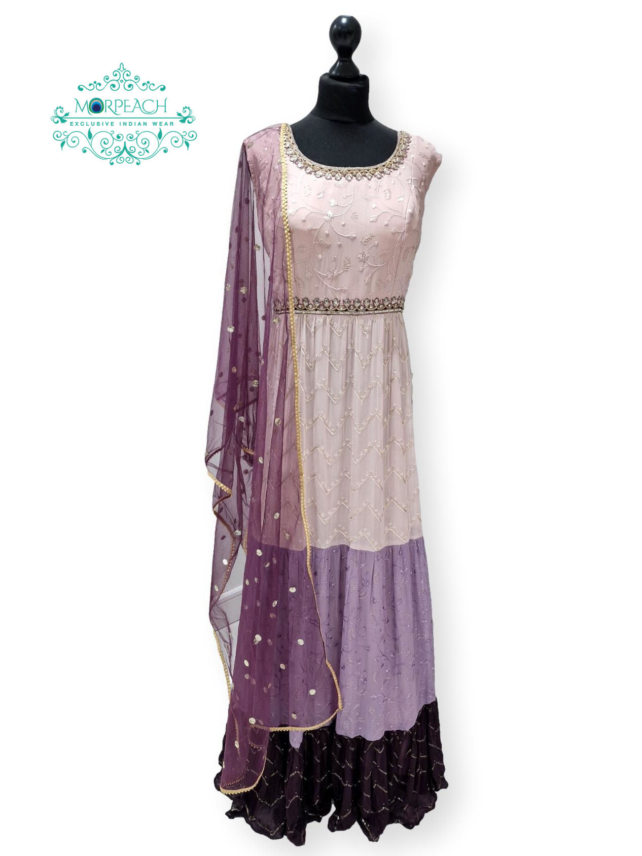 Purple Ombre Layered Dress (4XL)