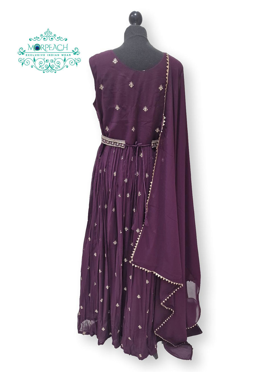 Thumbnail: Purple Chiffon Dress (3XL)