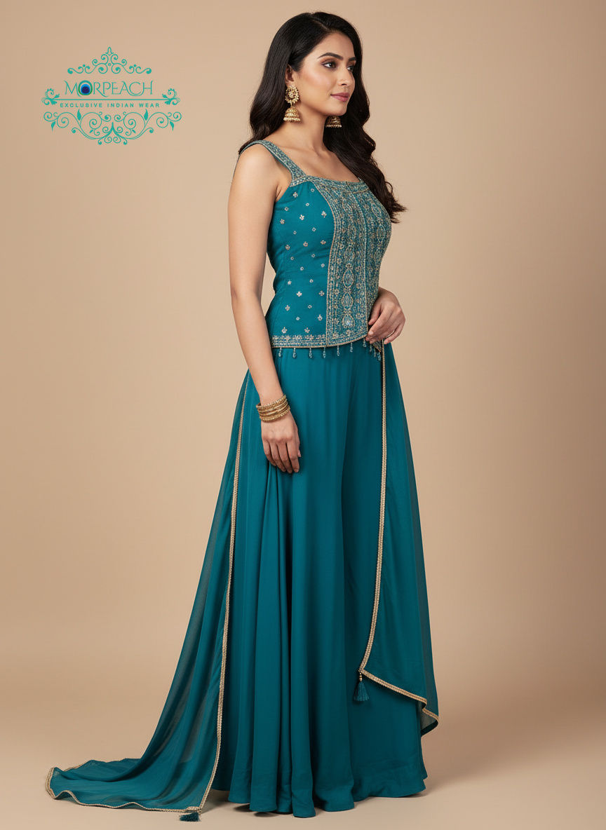 Thumbnail: Blue Palazzo Set (M)