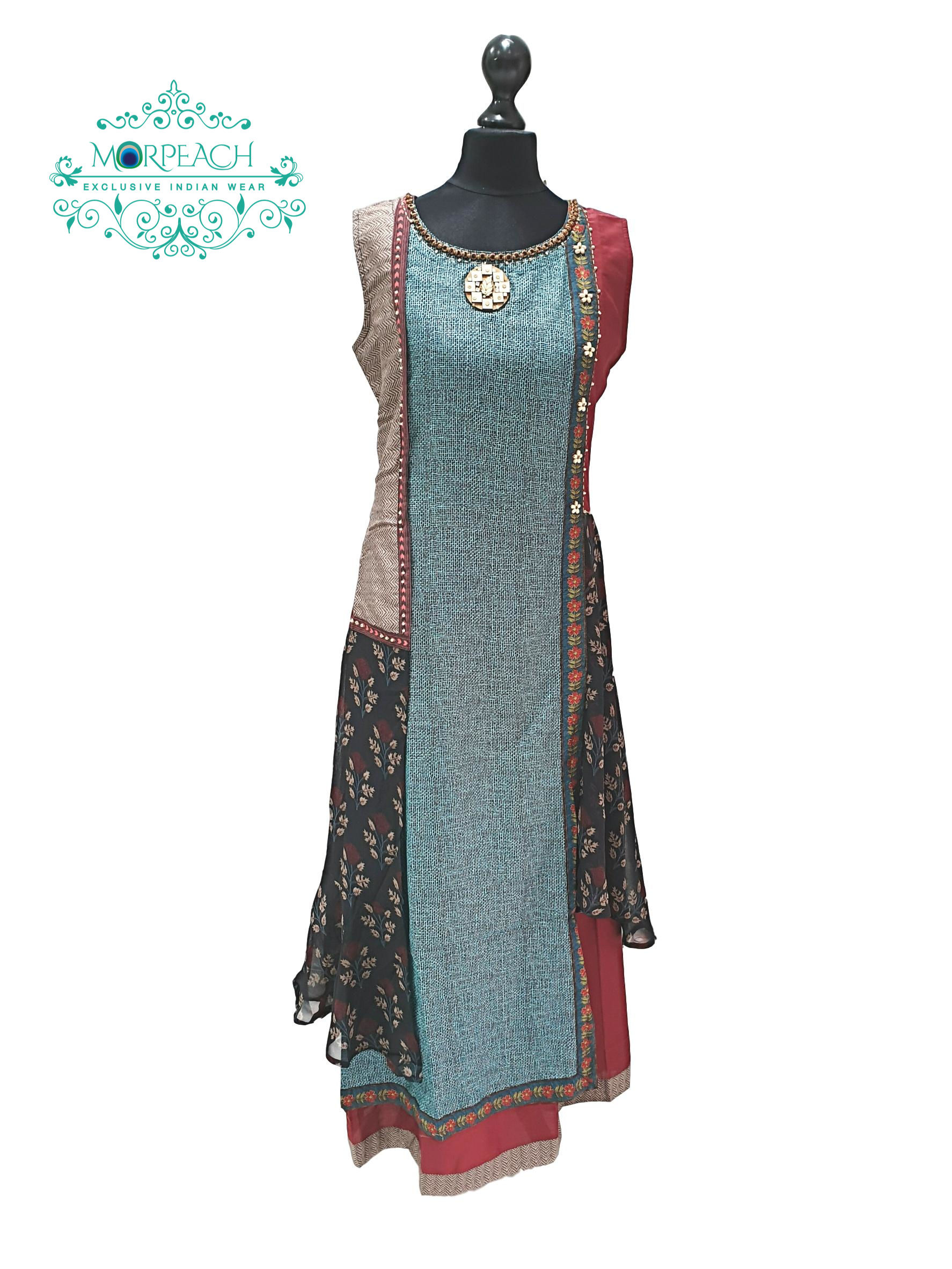 Blue Layered Kurti (M)
