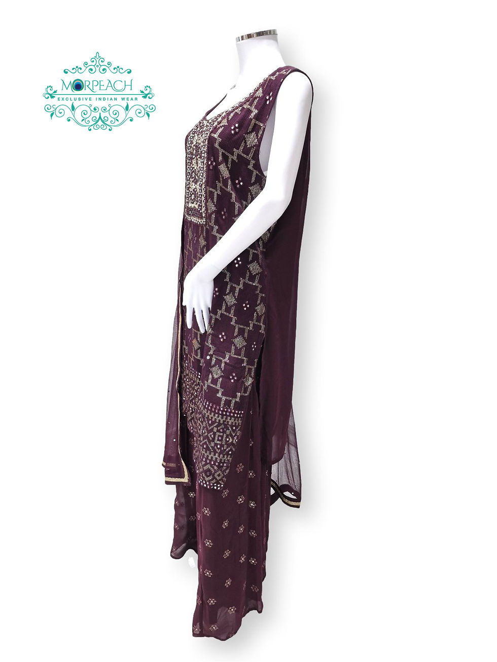 Thumbnail: Purple Sequin Sharara (3XL)