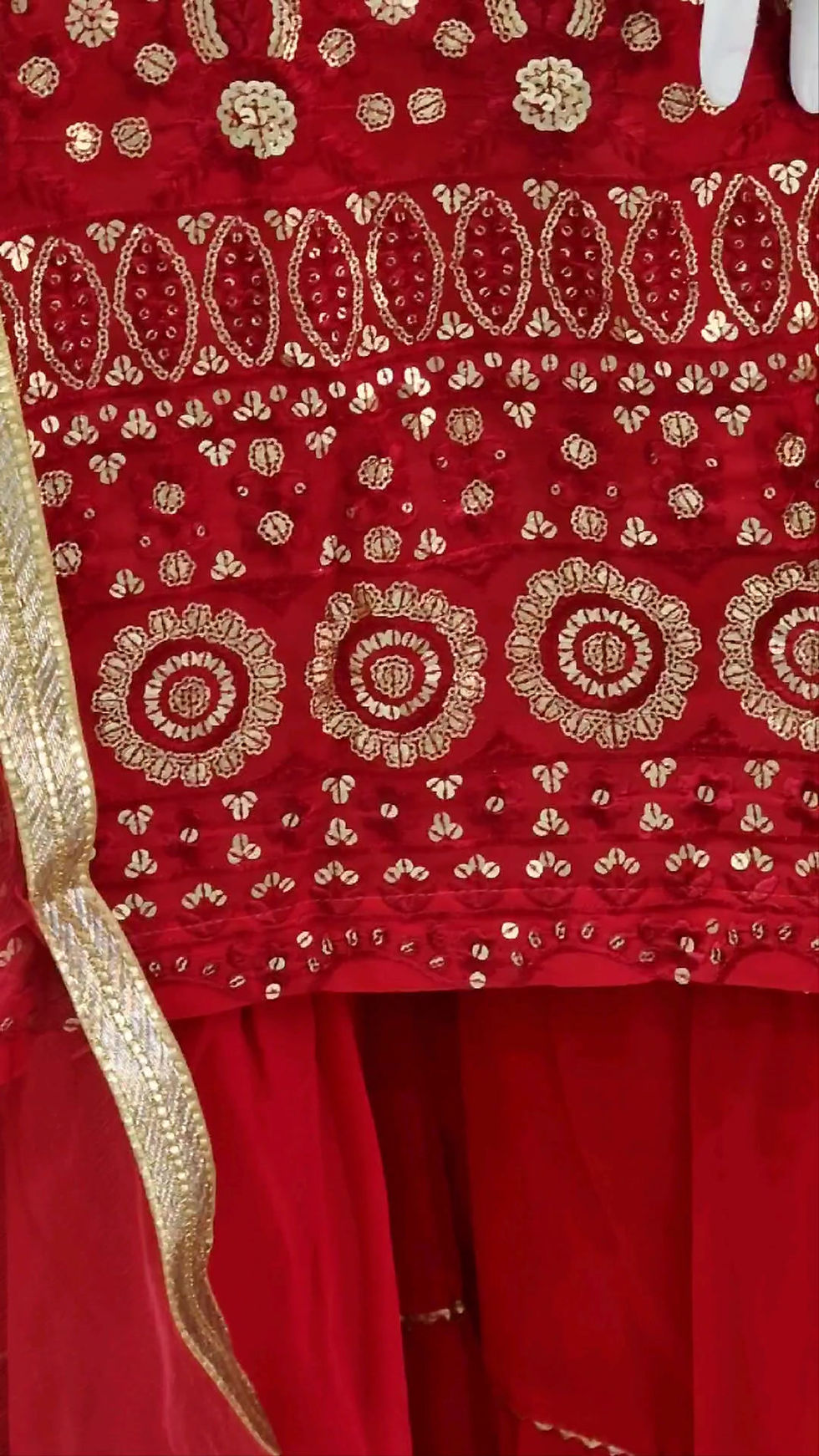 Thumbnail: Pinkish Red Sequence Sharara (3XL)