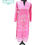 Thumbnail: Pink Printed Bandhej Silk Kurti (M)