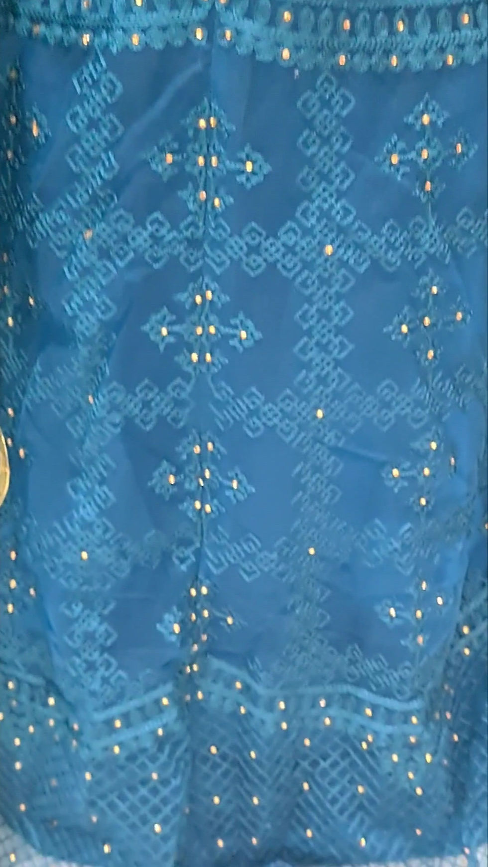 Thumbnail: Turquoise Blue Net Dress (3XL)