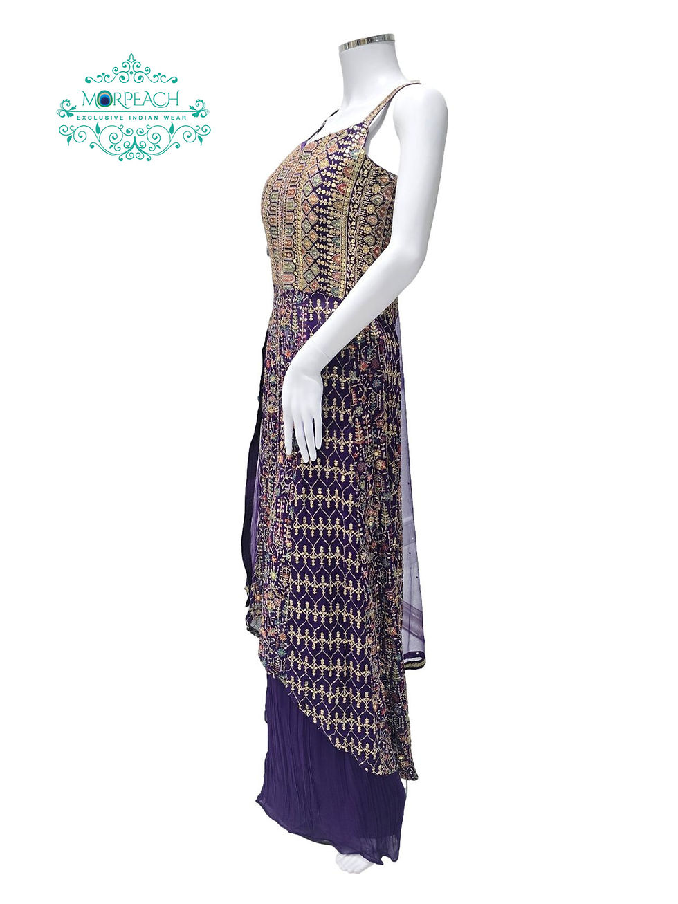 Thumbnail: Purple Asymetric Plazzo Set (R)