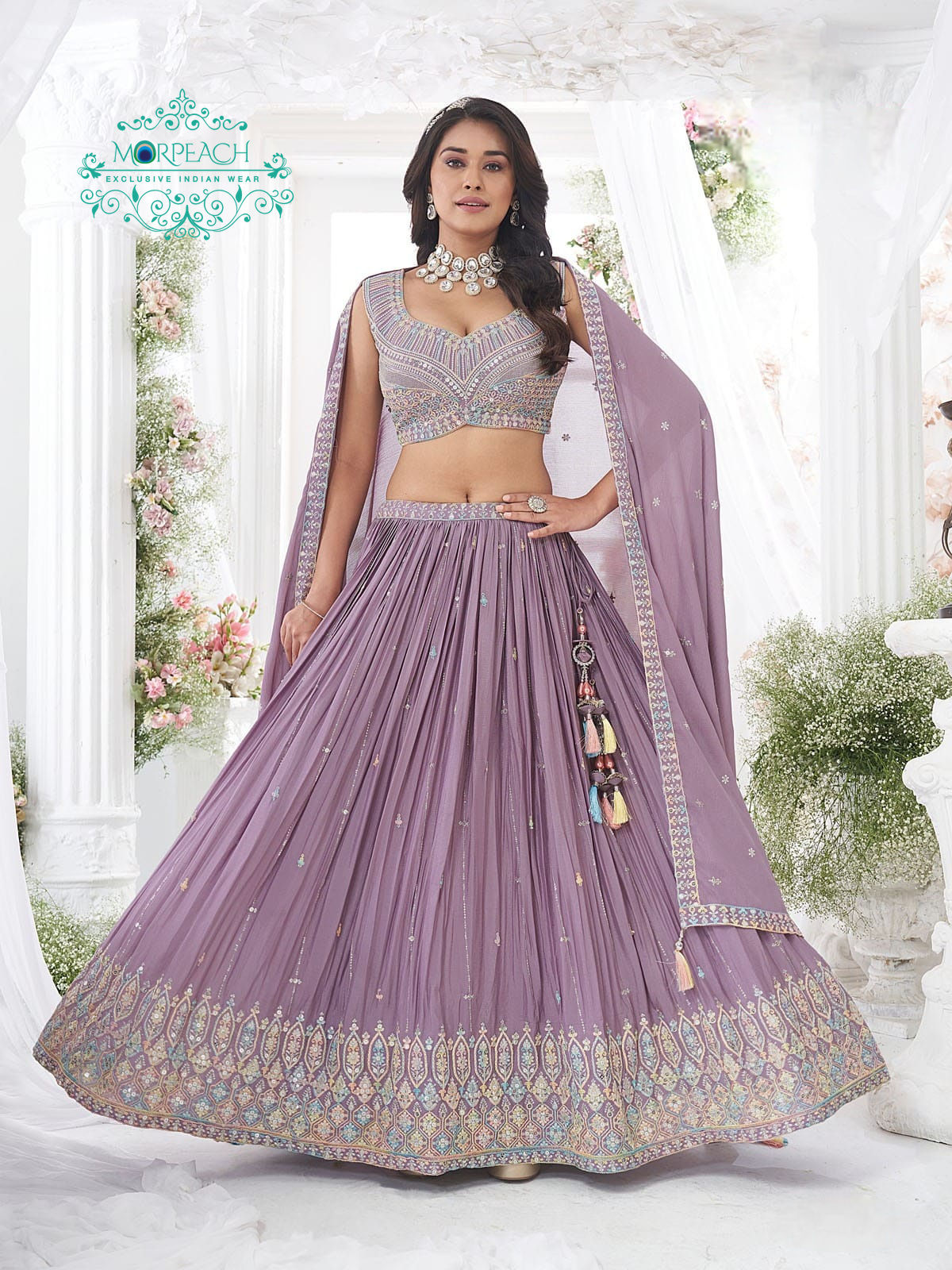 Lilac Lehenga (M)