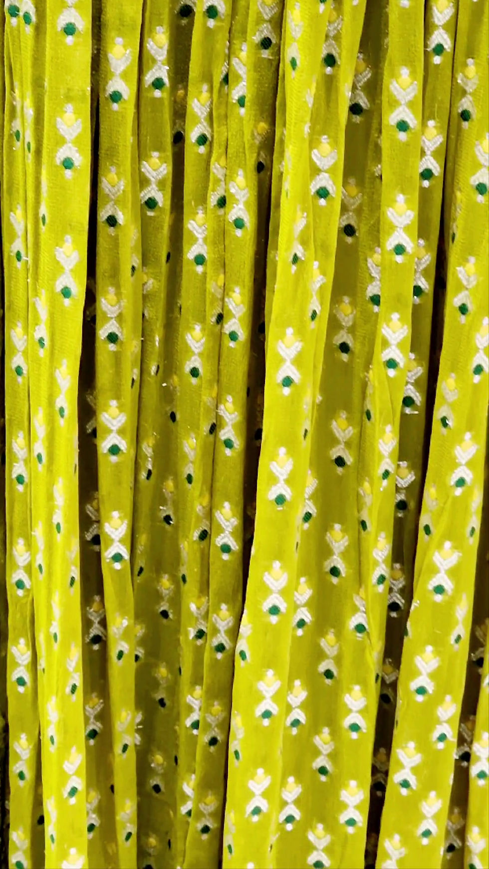 Thumbnail: Green And Gold Georgette Dress (3XL)