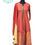 Thumbnail: Orange A-Line Silk Dress (R)