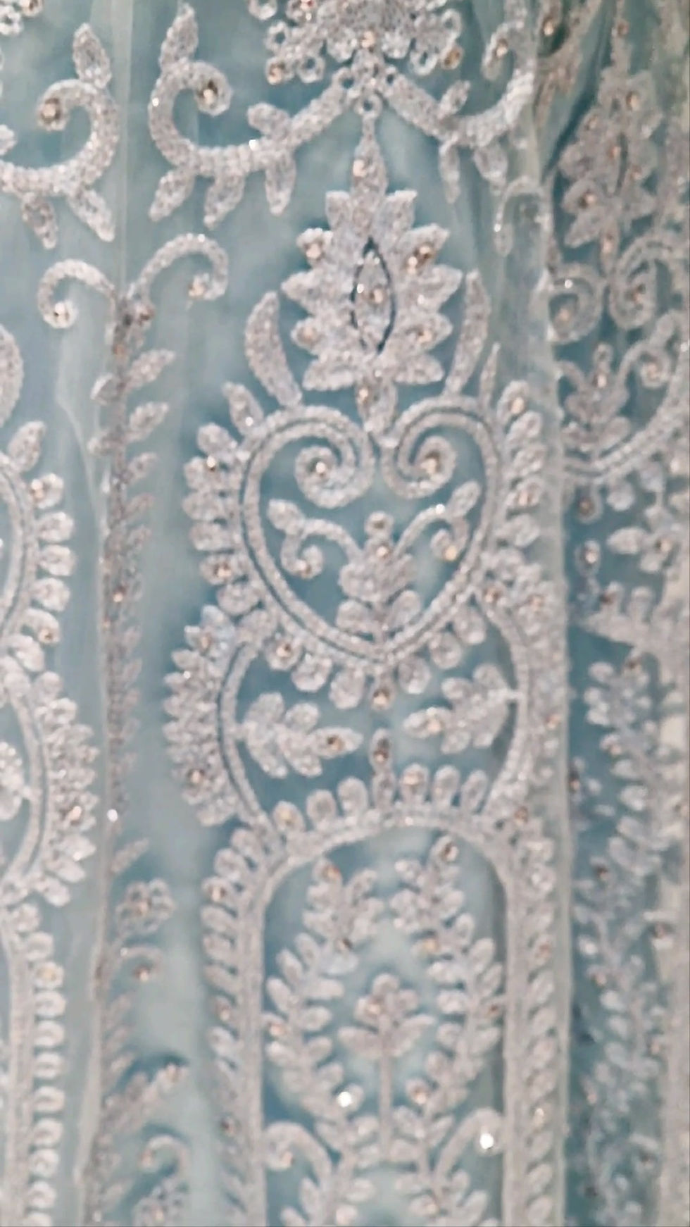 Thumbnail: Light Blue Diamonte Net Dress (3Xl)