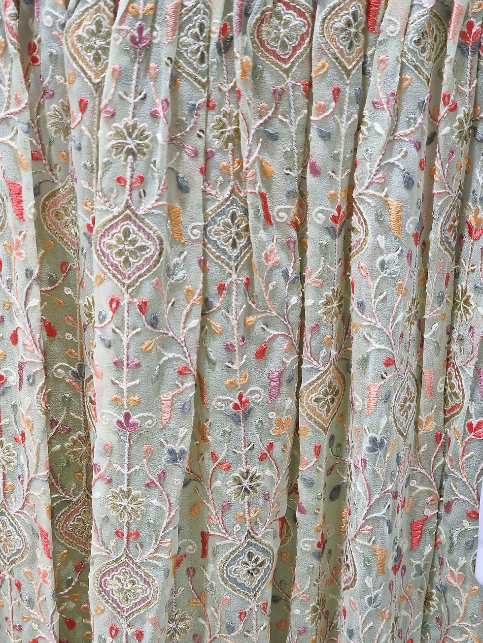 Thumbnail: Green Long Top Sharara (3XL)