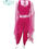 Thumbnail: Pink Mirrorwork Dhoti Jacket Set (R)