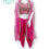 Thumbnail: Pink Mirrorwork Dhoti Jacket Set (R)