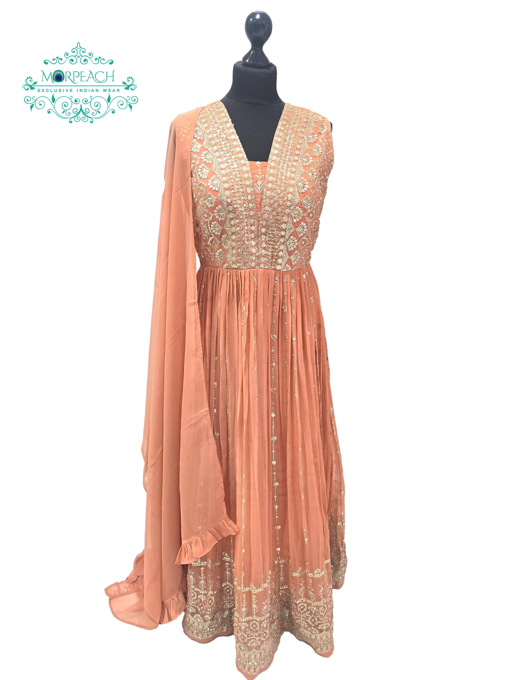 Peach Sequin Dress (XL)
