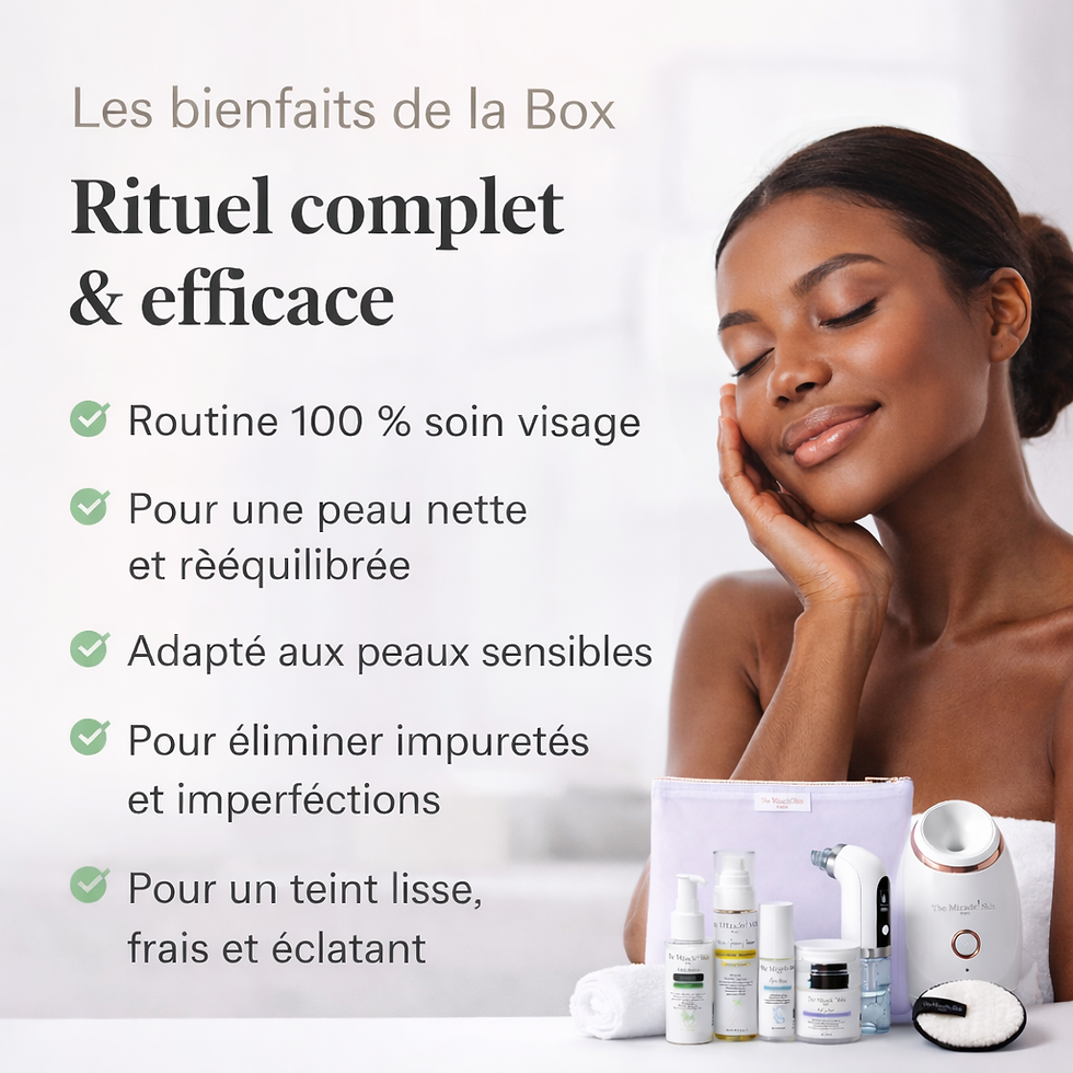 Routine visage complète avec. gel nettoyant , lotion tonique , sérum et crème