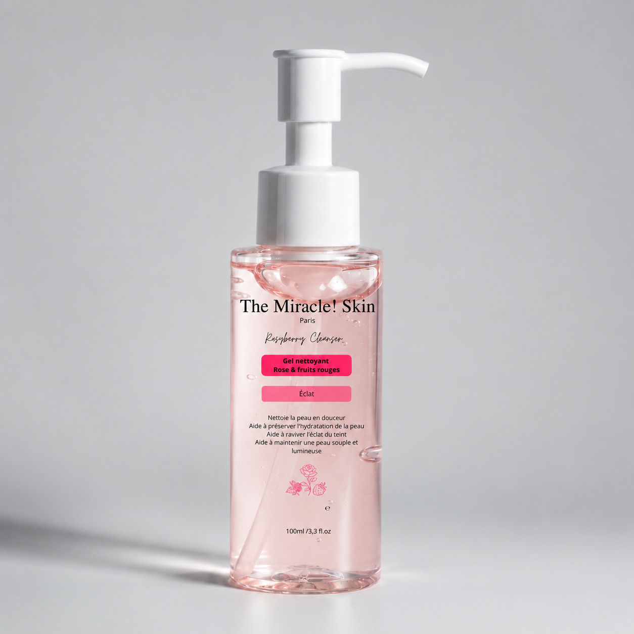Rosy Berry Cleanser - Gel Nettoyant Rose & Fruits Rouges – Éclat