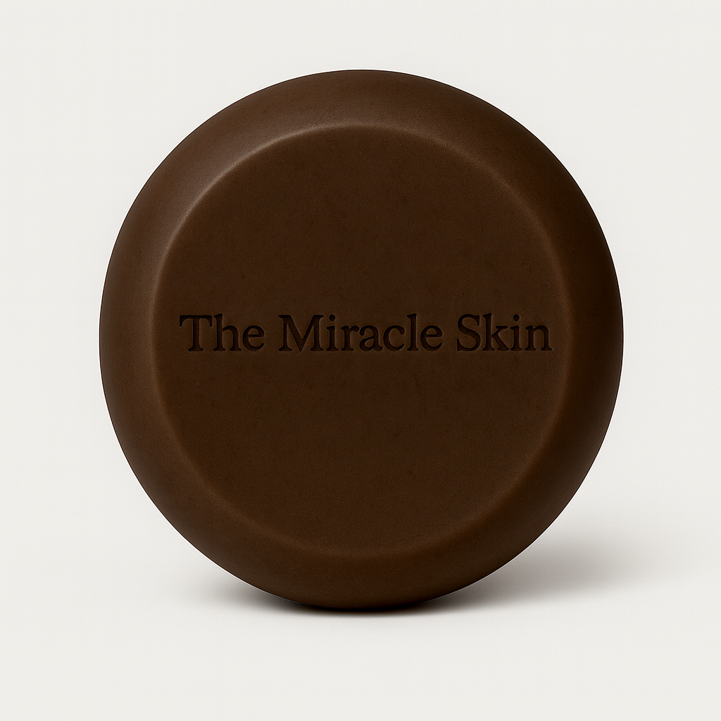 Savon naturel au café The Miracle Skin – nettoyant stimulant qui désincruste, affine le grain de peau et hydrate intensément.