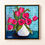 Thumbnail: “Pink Tulips”, 21”x21” Framed