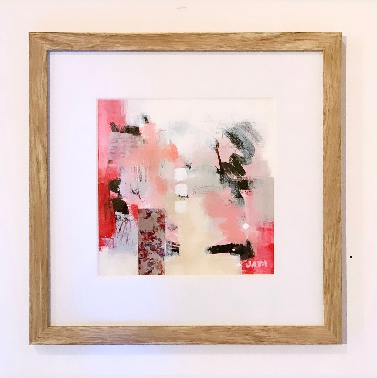 Love Is Pink I 12”x12 framed