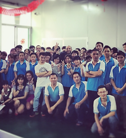 PGP Group factory team in 2013 posing together during early company years