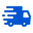 Delivery truck icon indicating packing and shipping