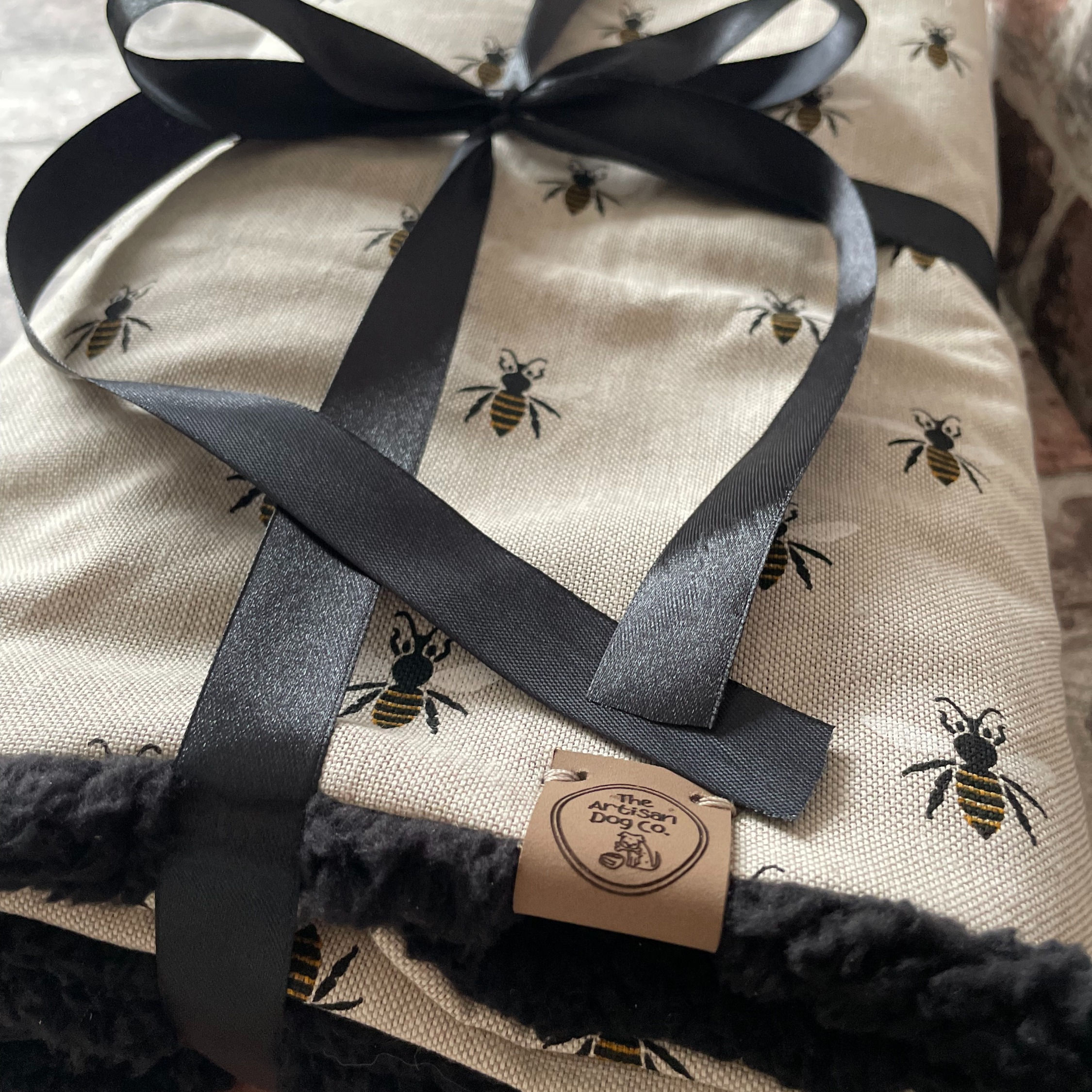 Luxury Handcrafted Dog Blanket, The Honey Bee Collection - Large