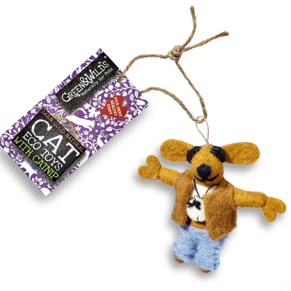 Green & Wild's Hey Dude - Eco cat toy with catnip