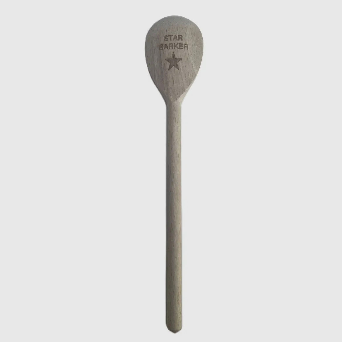 Star Barker Engraved Wooden Spoon