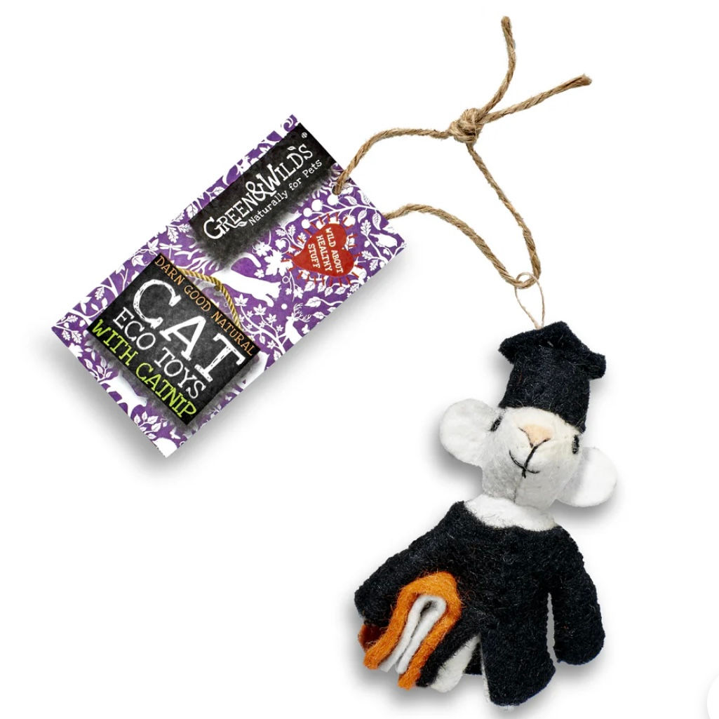 Green & Wild's Archibald Mouse - Eco Cat toy with catnip