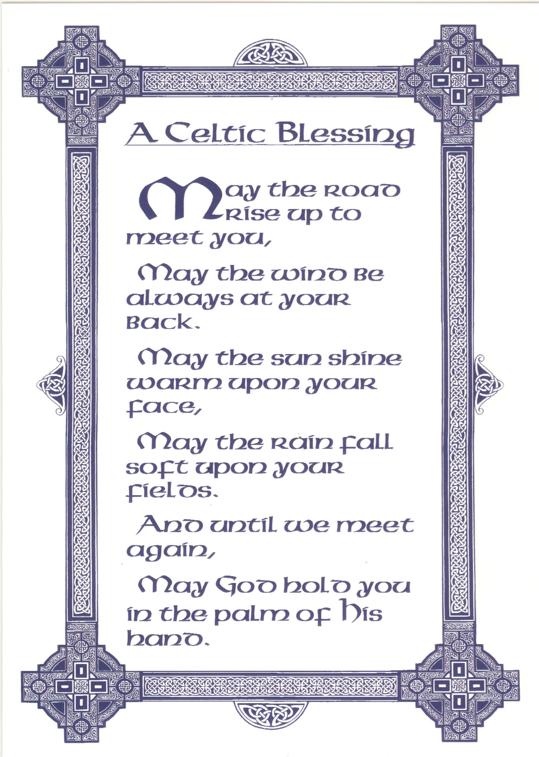 Celtic Blessing Tea towel