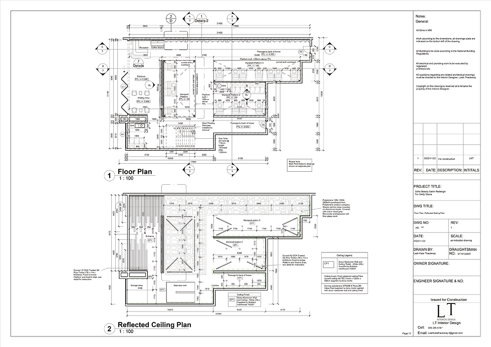 floor plan and ceiling plan
