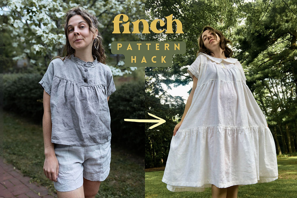 Finch blouse sewing pattern by Charlie Darwin Textiles