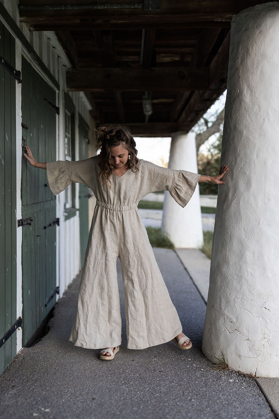 Thumbnail: SANCTUARY - Flowy linen jumpsuit