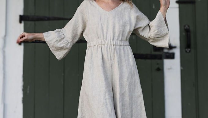 SANCTUARY - Flowy linen jumpsuit