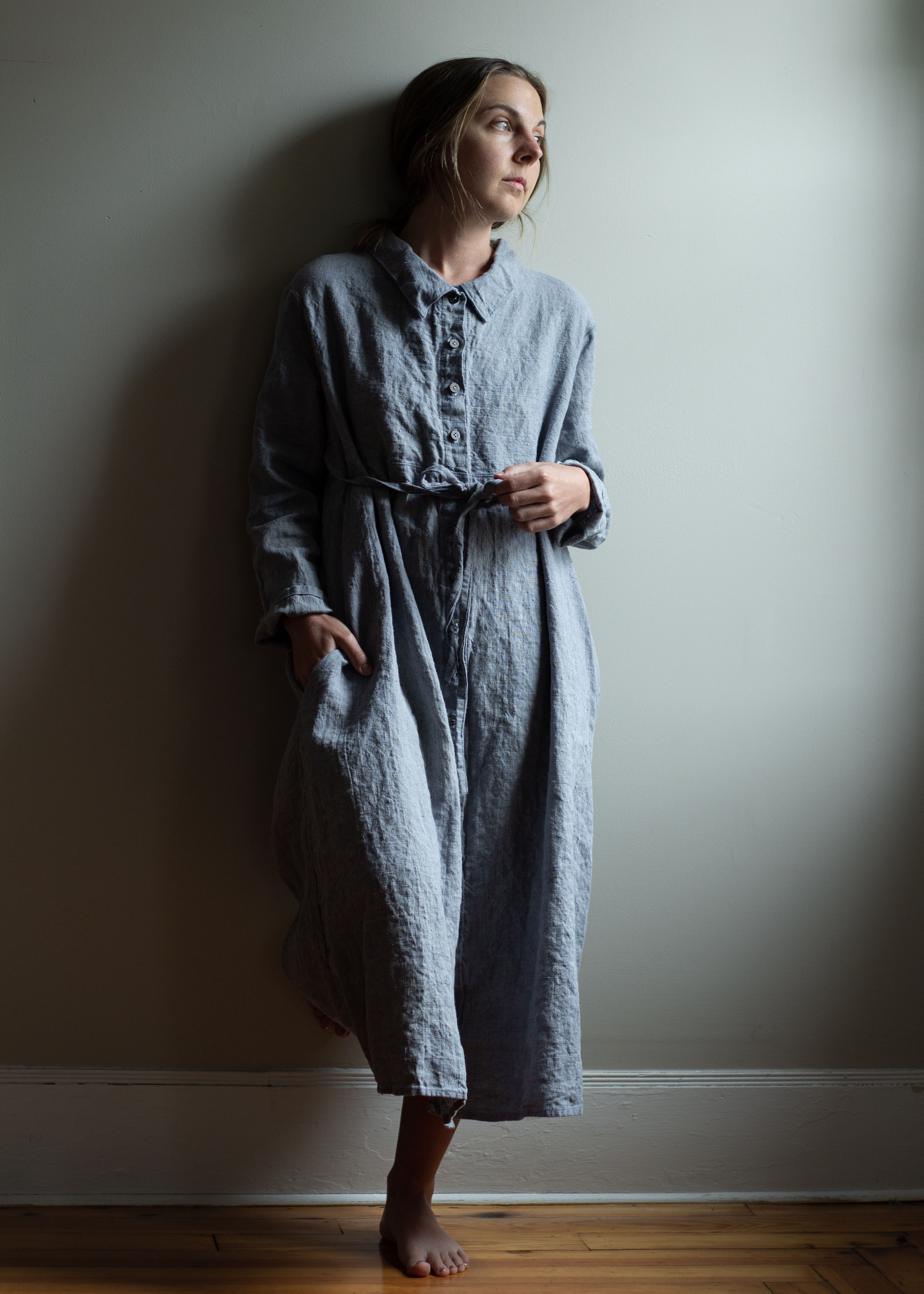 ISABELLA TIGER - Midi linen duster jacket dress
