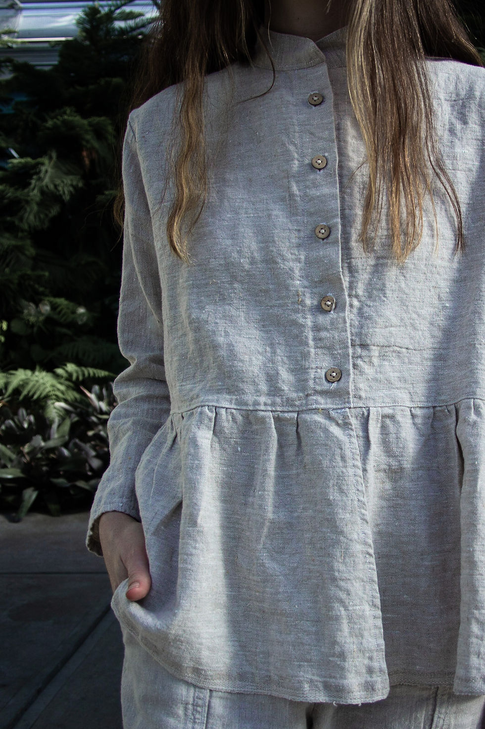 Thumbnail: CANARY - Long sleeve peplum top