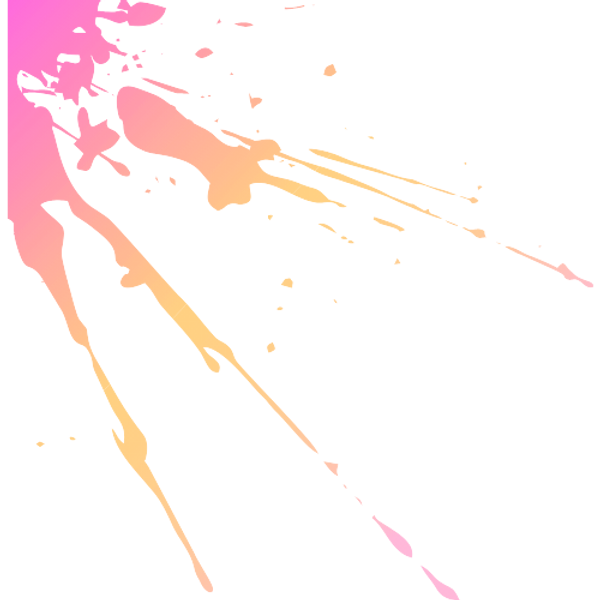 orange and pink paint splatters