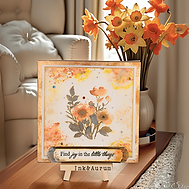 Find Joy, Orange Floral Bouquet card, Wild For You Collection