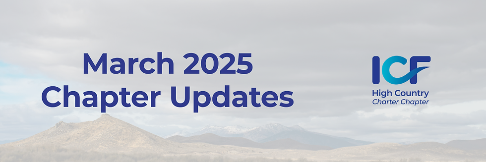 ICF High Country March 2025 Newsletter Header