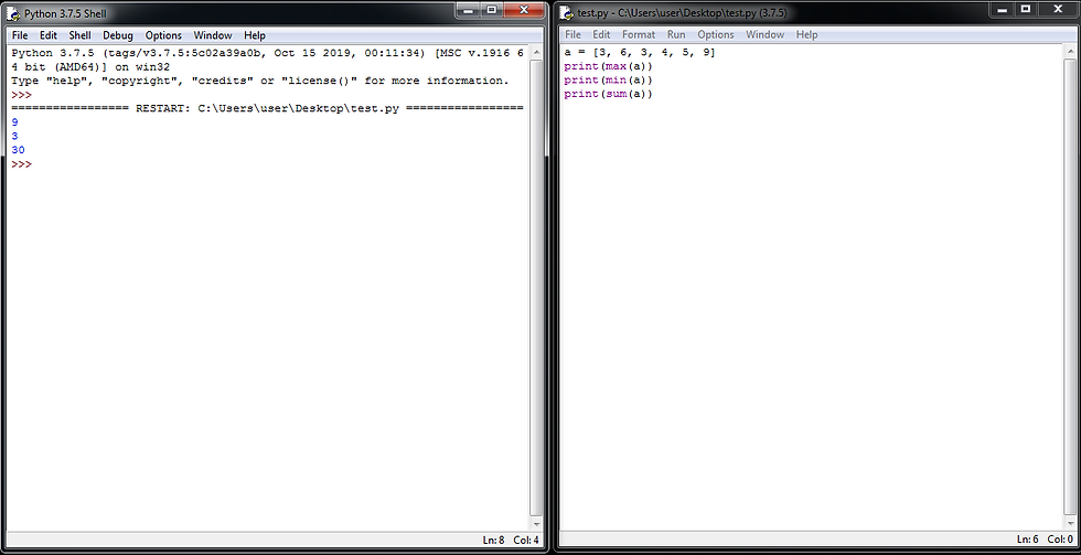 Python IDLE, Python editor
