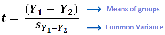 t test formula معادلة اختبار ت