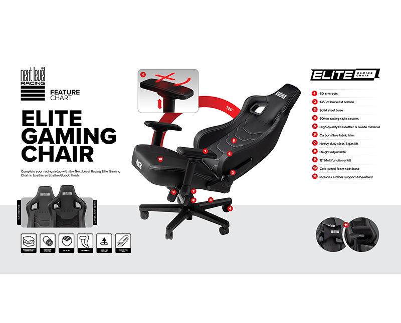 縮圖：Next Level Racing ELITE Gaming Chair Leather & Suede Edition